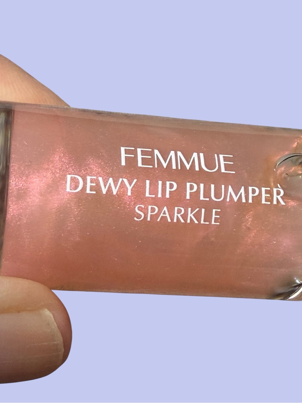 Femmue Dewy Lip Plumper Sparkle - Pink Sheer Gloss in PEONY BNIB!